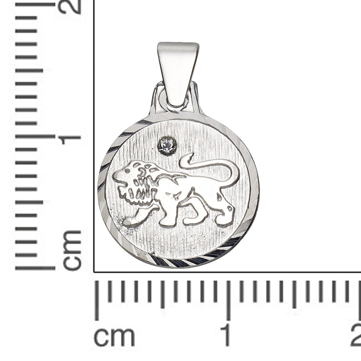 Anhänger 925/- Sterling Silber rhod. Löwe