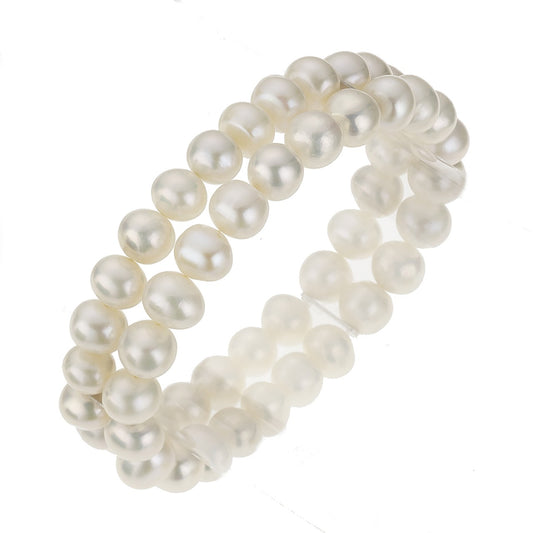 Armband 8mm zweireihig Perle