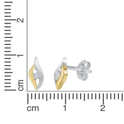 Ohrringe Ohrstecker zweifarbig