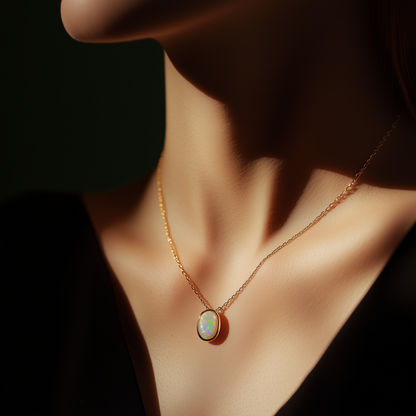 Anhänger Kette Ankerkette glanz oval