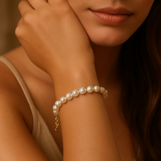 Perlenarmband Calenis Gold