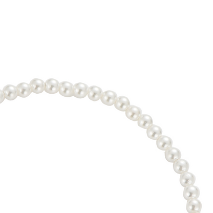 Line of Mini Pearls Edelstahl Armband