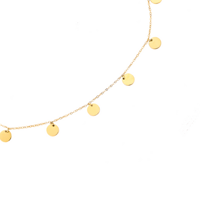 Plättchen Edelstahl Kette
