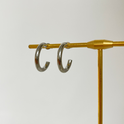 Simple Hoop Edelstahl Ohrringe