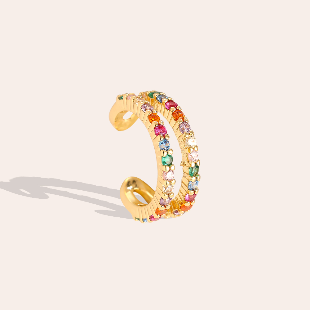 Fine Mini Diamonds Vergoldete Ear-Cuffs