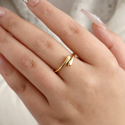 Tiny Drops Edelstahl Ring