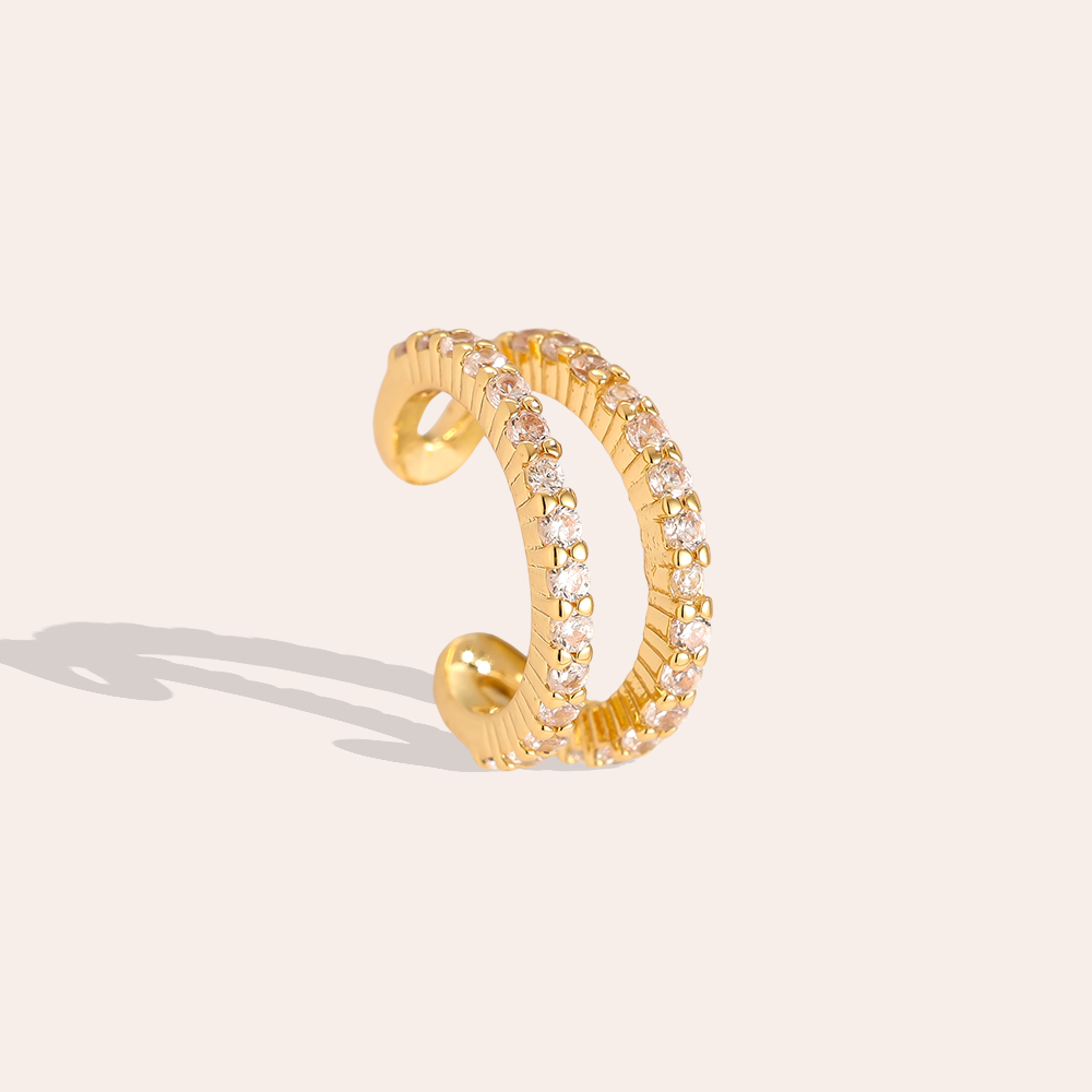 Fine Mini Diamonds Vergoldete Ear-Cuffs