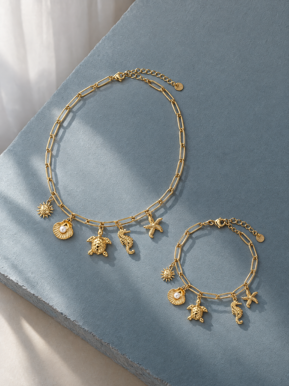 Perla Mare – Ketten- & Armband-Set – Gold – Setansicht 2