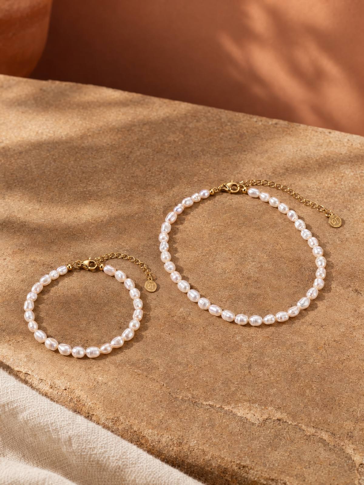 Perla – Schmuck-Set aus 2 Teilen – Gold – Setansicht 2