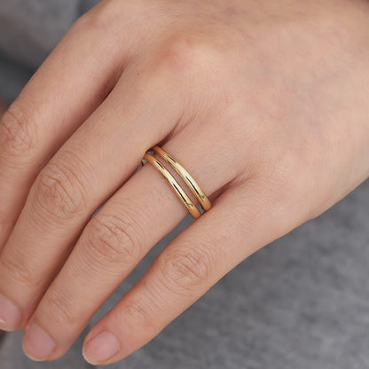 One Coiled Edelstahl Ring