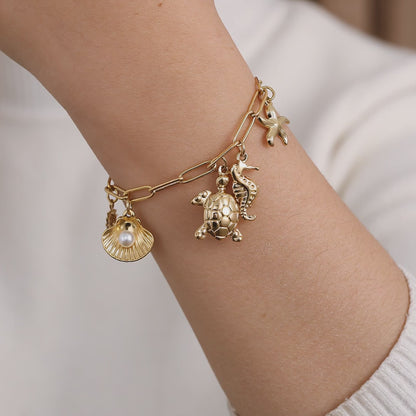 Ocean Love Pearl stainless steel bracelet