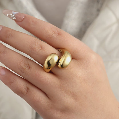 Two Drops Edelstahl Ring
