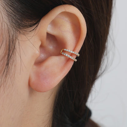 Fine Mini Diamonds Vergoldete Ear-Cuffs