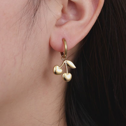Charm Cherry Edelstahl Ohrringe