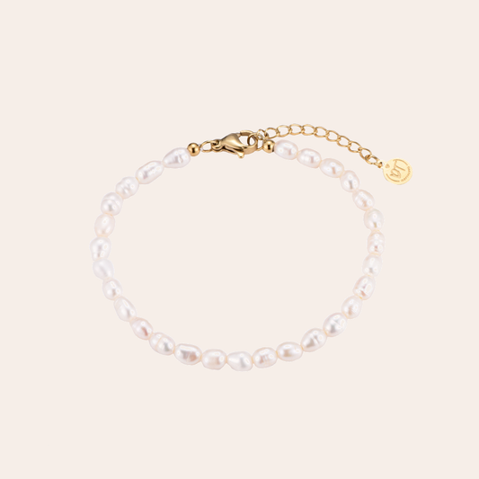 Simple Perlen Edelstahl Armband