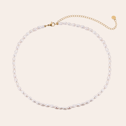 Simple Perlen Edelstahl Kette
