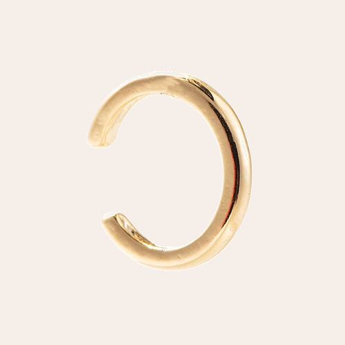 Goldfarbener, dünner Edelstahl-Earcuff in einfacher Loop-Form